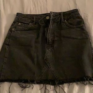 Topshop Black Jean Skirt